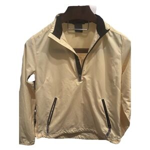 NIKE Womens Medium Yellow Windbreaker Jacket 1/2 Zip‎ Pullover jacket Small 4-6